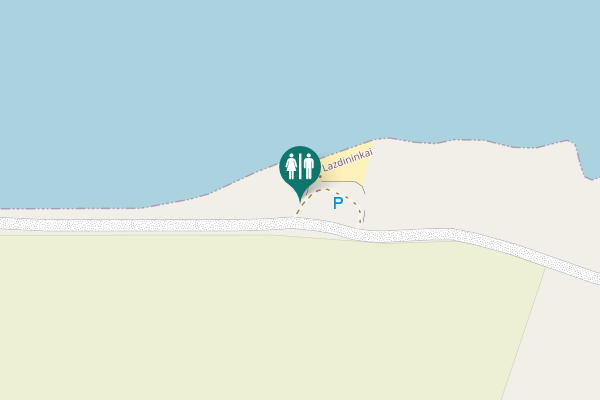 Map showing location of Lazdininkai Toilet