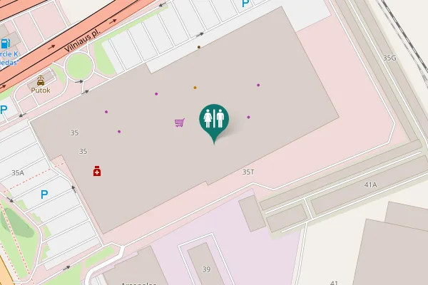 Map showing location of Šilutės pl. 35 Toilet