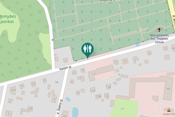 Map showing location of Varpo g. 15 Toilet