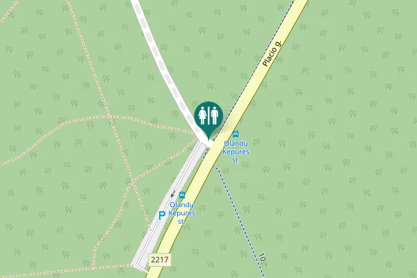 Map showing location of Karklė Toilet