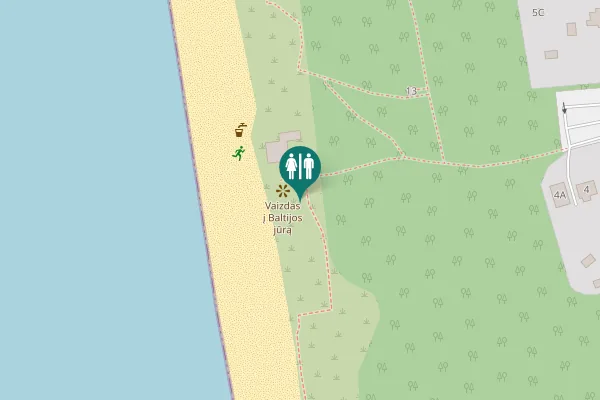 Map showing location of Antrosios Melnragės g. 12 Toilet