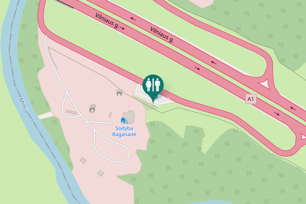 Map showing location of Vilniaus g. 1 Toilet
