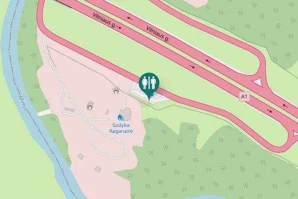 Map showing location of Vilniaus g. 1 Toilet