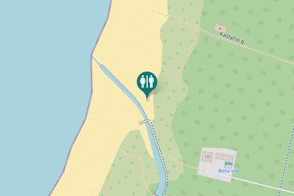 Map showing location of Kastyčio g. Toilet