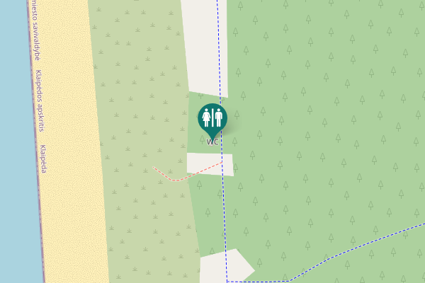 Map showing location of WC