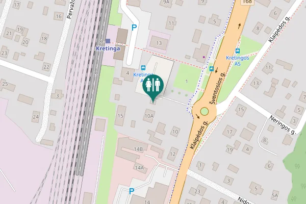 Map showing location of Klaipėdos g. 10A Toilet