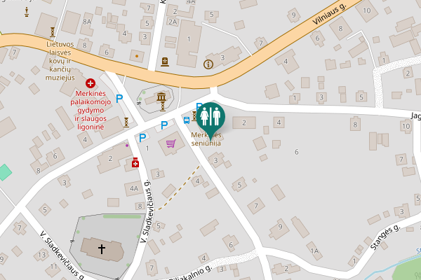 Map showing location of Gardino g. 1 Toilet