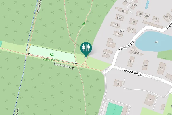 Map showing location of Šermukšnių g. Toilet
