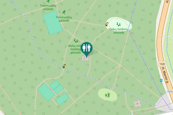 Map showing location of H. Manto g. 83T Toilet