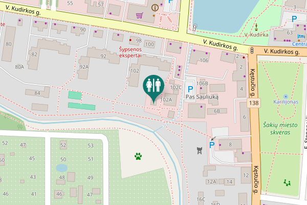 Map showing location of V. Kudirkos g. 102A Toilet