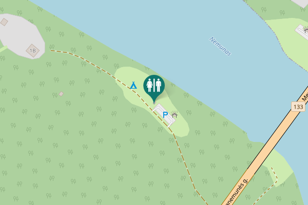 Map showing location of Panemunės g. Toilet