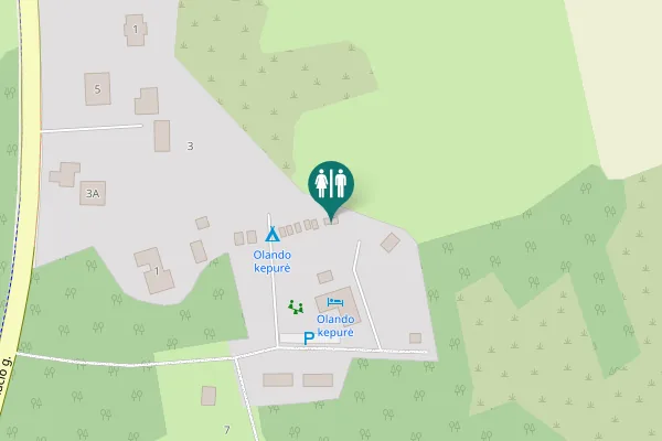 Map showing location of Placio g. 5 Toilet