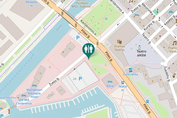 Map showing location of Žvejų g. 16 Toilet