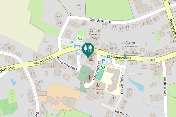 Map showing location of Haaptstrooss 27 Toilet