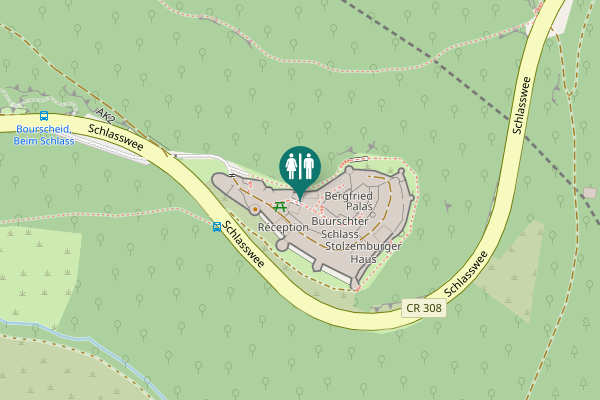Map showing location of Schlasswee Toilet