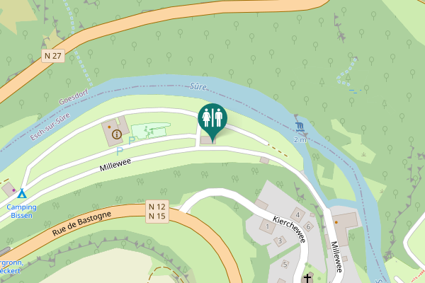 Map showing location of Millewee 11 Toilet