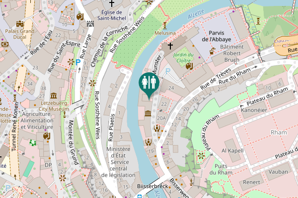 Map showing location of Rue Munster 25 Toilet