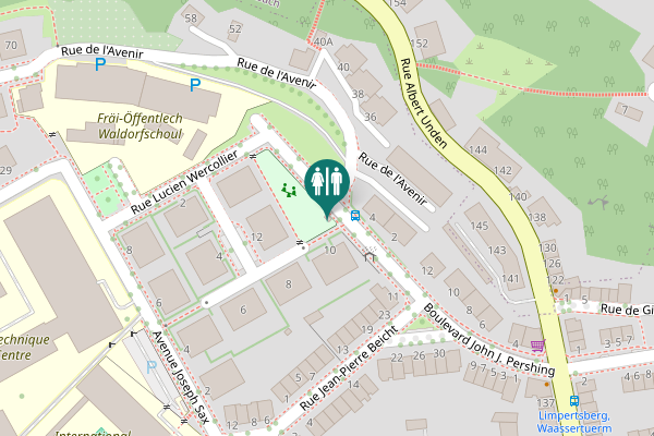 Map showing location of Rue de l'Avenir 4 Toilet