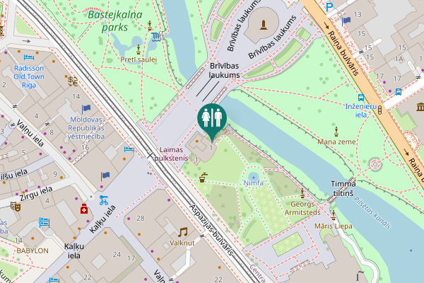 Map showing location of Freedom Square 1 Toilet