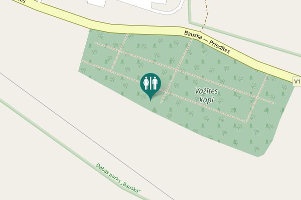 Map showing location of Bauska — Priedītes Toilet