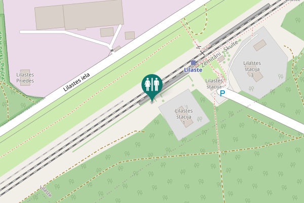 Map showing location of Pievedceļš Lilastes stacijai Toilet