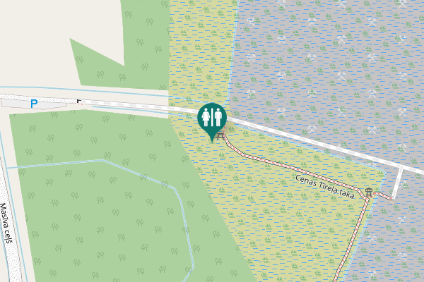 Map showing location of Cenas Tīreļa taka Toilet