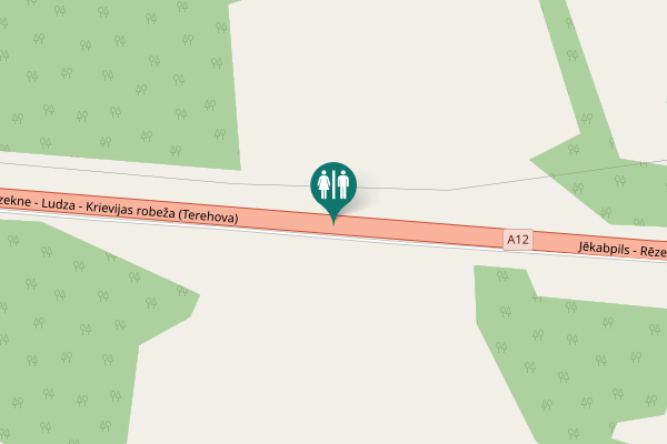 Map showing location of Jēkabpils - Rēzekne - Ludza - Krievijas robeža (Terehova) Toilet