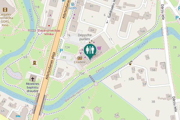 Map showing location of Galdnieku iela 8 Toilet