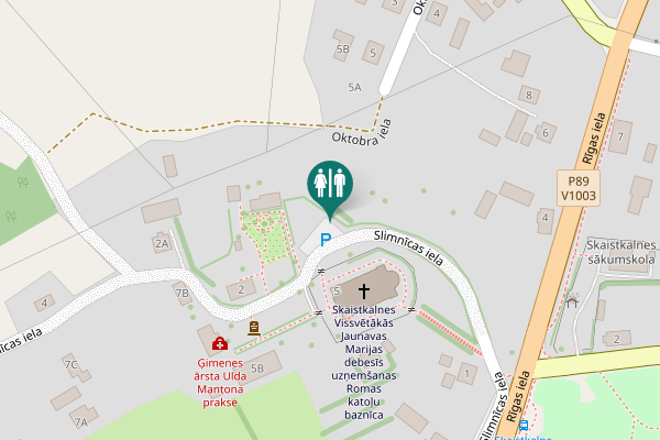Map showing location of Slimnīcas iela 5 Toilet