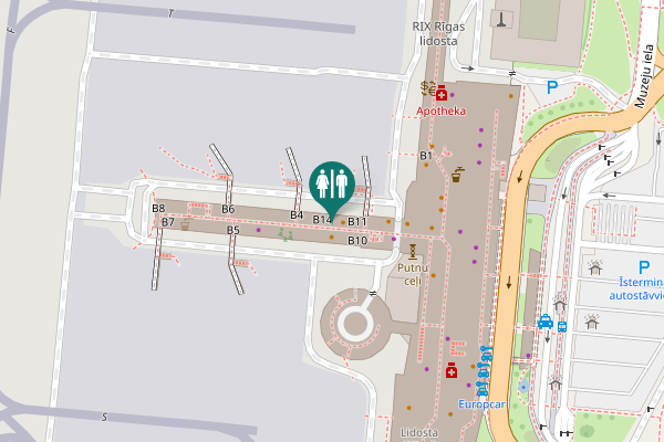 Map showing location of L2 Toilet