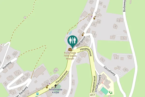 Map showing location of Hauptstrasse 4 Toilet