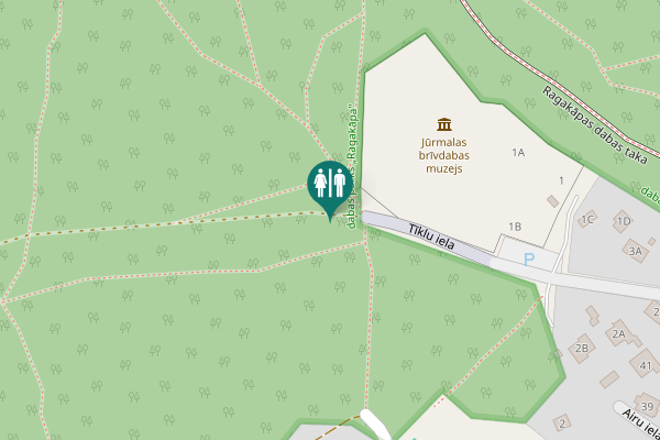 Map showing location of Tīklu iela Toilet