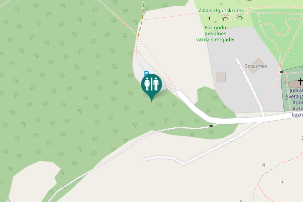 Map showing location of Jūrkalne Toilet