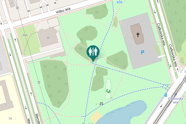 Map showing location of Višķu iela 21P Toilet