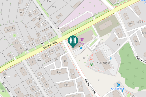 Map showing location of Graudu iela 10 Toilet
