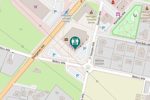 Map showing location of Daugavas iela 31 Toilet
