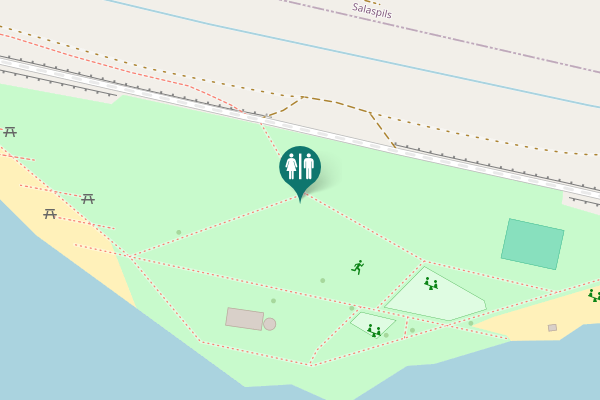 Map showing location of Zviedru iela Toilet