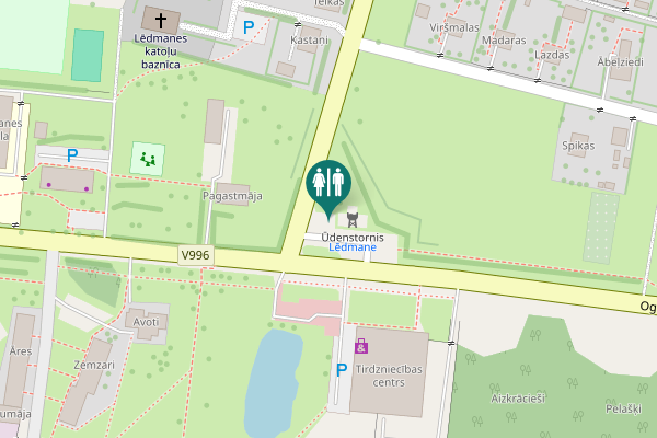 Map showing location of Madliena - Lēdmane Toilet