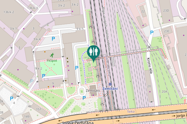 Map showing location of Zemitāna iela 11 k-1 Toilet
