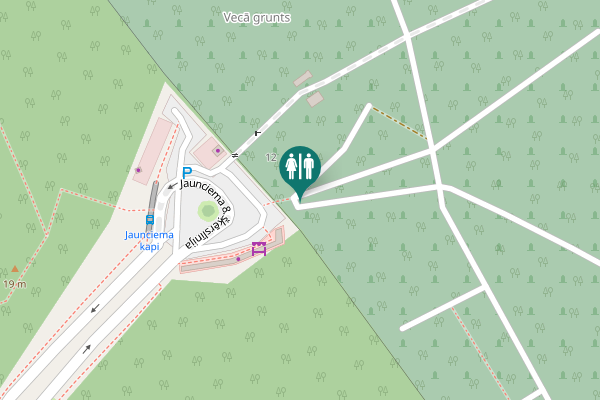 Map showing location of Jaunciema 8. šķērslīnija 12 Toilet