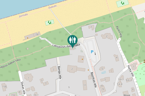 Map showing location of Baznīcas iela 2A Toilet