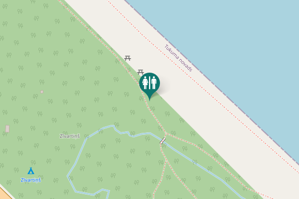 Map showing location of Sloka — Talsi Toilet