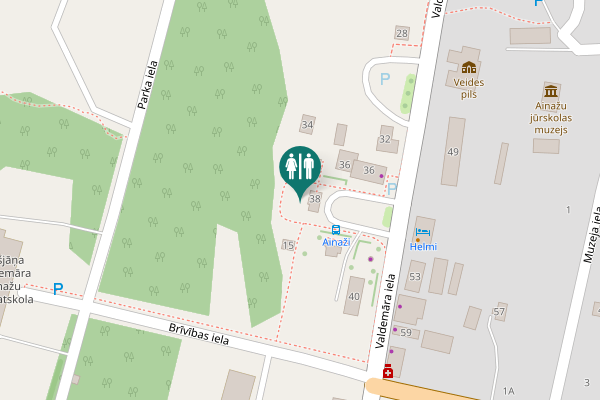 Map showing location of Valdemāra iela 38 Toilet