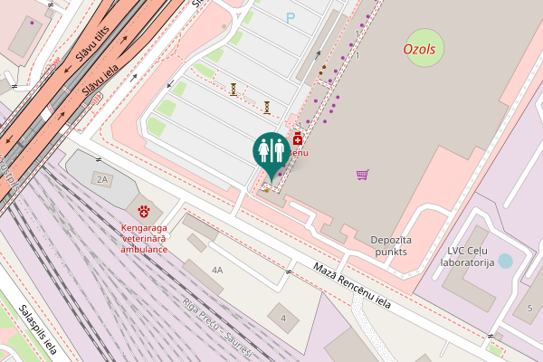 Map showing location of Mazā Rencēnu iela 1 Toilet