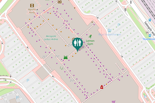 Map showing location of Latgales iela 257 Toilet