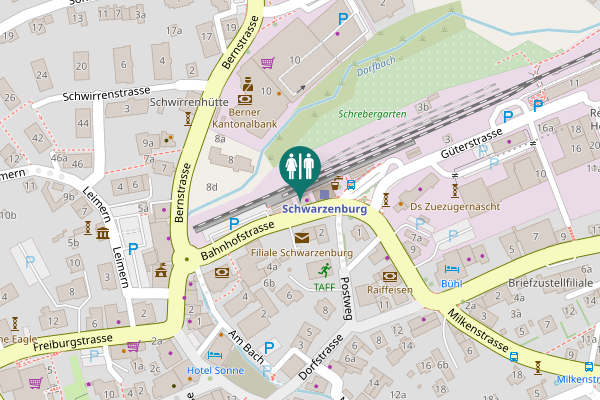 Map showing location of Bahnhofstrasse 1 Toilet