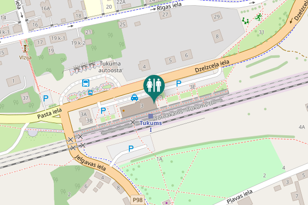 Map showing location of Dzelzceļa iela 3 Toilet