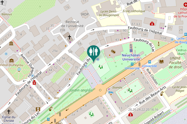 Map showing location of Faubourg du Lac 35 Toilet