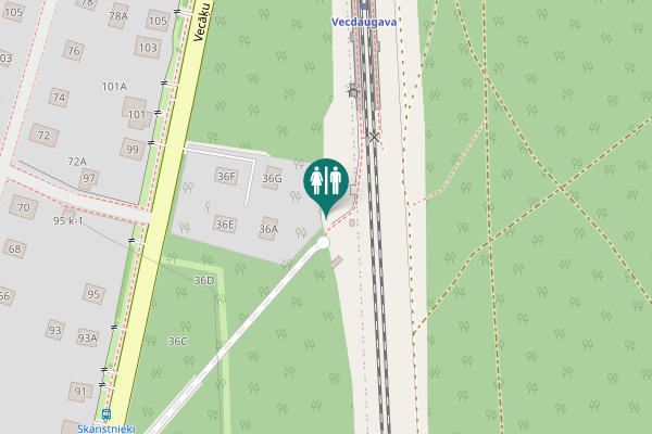 Map showing location of Vecāķu prospekts 36A Toilet