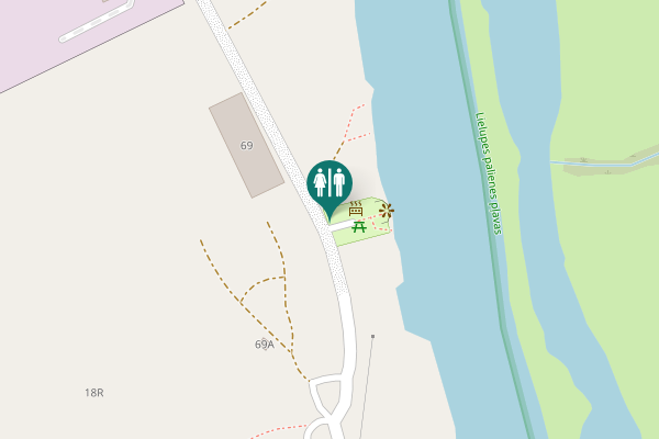 Map showing location of Uzvaras iela 69 Toilet